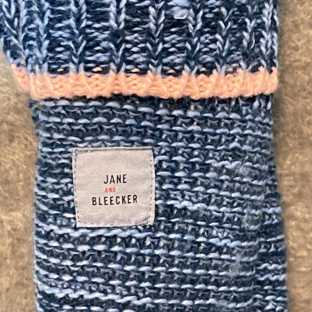 Jane Blecker Women Plushfill Lined Bunny Slipper Socks OS Cozy Chunky Knit NWT